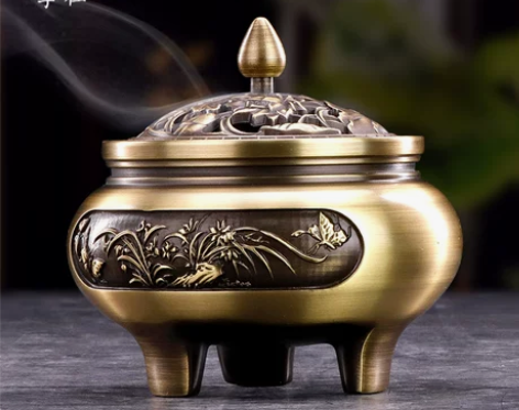 李杜三足纯铜香炉家用室内沉香檀香炉熏香炉茶...