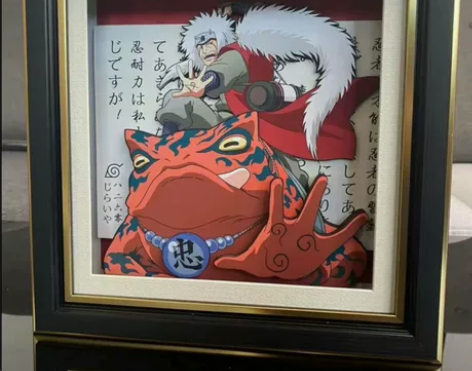 挂画火影忍者 自来也 动漫人物手办动漫纸艺...
