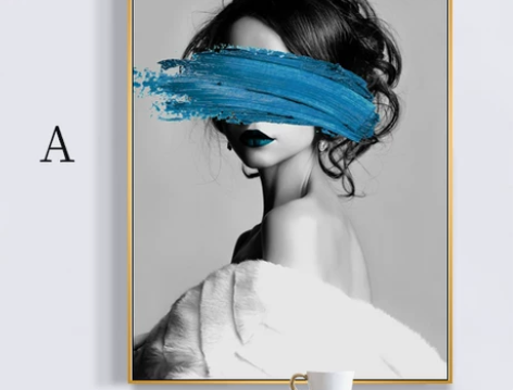 性感美女画抽象人物装饰画金属框艺术画 挂画...