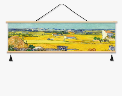 卧室墙面床头装饰画挂布墙布主卧布艺免打孔挂...