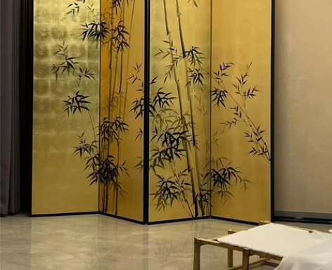 客,返图,很满意的金箔竹子画。工厂直销纯手...