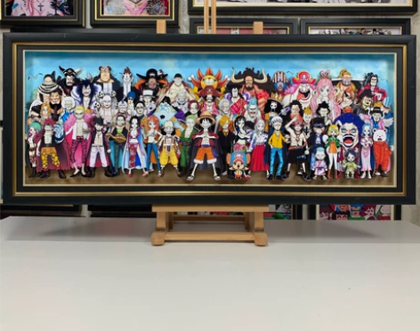 墙画壁画海贼王路飞索隆山治全员全家福立体画...