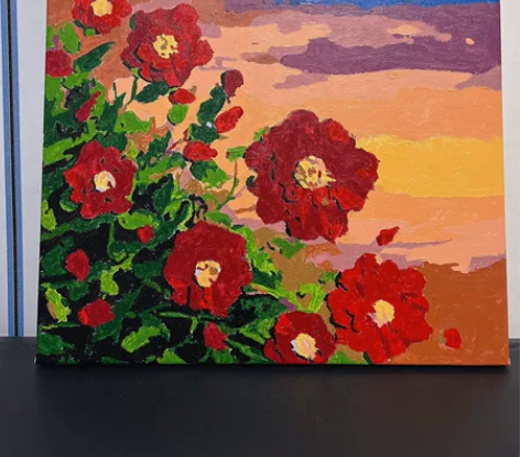 出数字油画成品啦~ 尺寸30*30哒全手工...