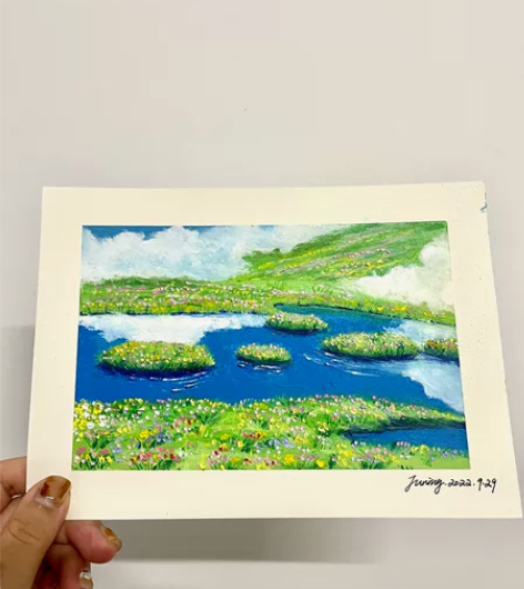 油画棒作品合集 作品大小：A5 所见即所得...