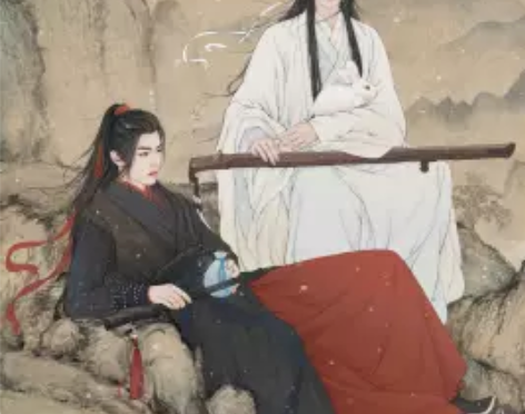 千景绘古风卷轴 复制品挂画轴  北堂墨染（...
