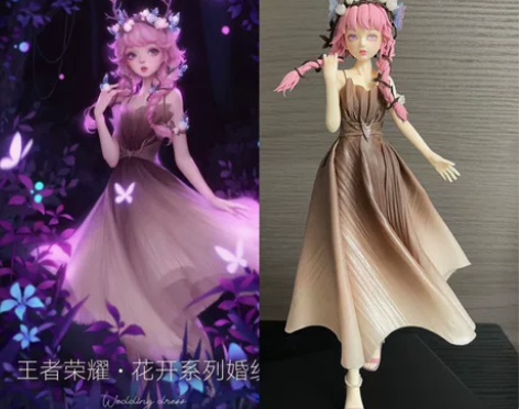 王者荣耀婚纱系列，瑶，超轻粘土手办，材质为...