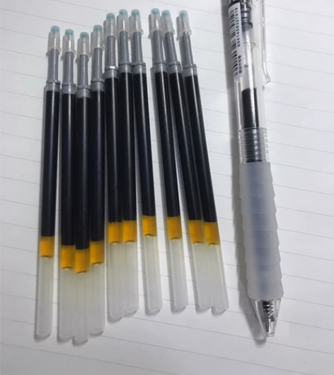 晨光按动中性笔,0.5mm,三支笔加十根笔...