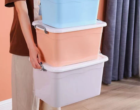 收纳箱塑料透明提手大号储物箱 仓库到期，亏...