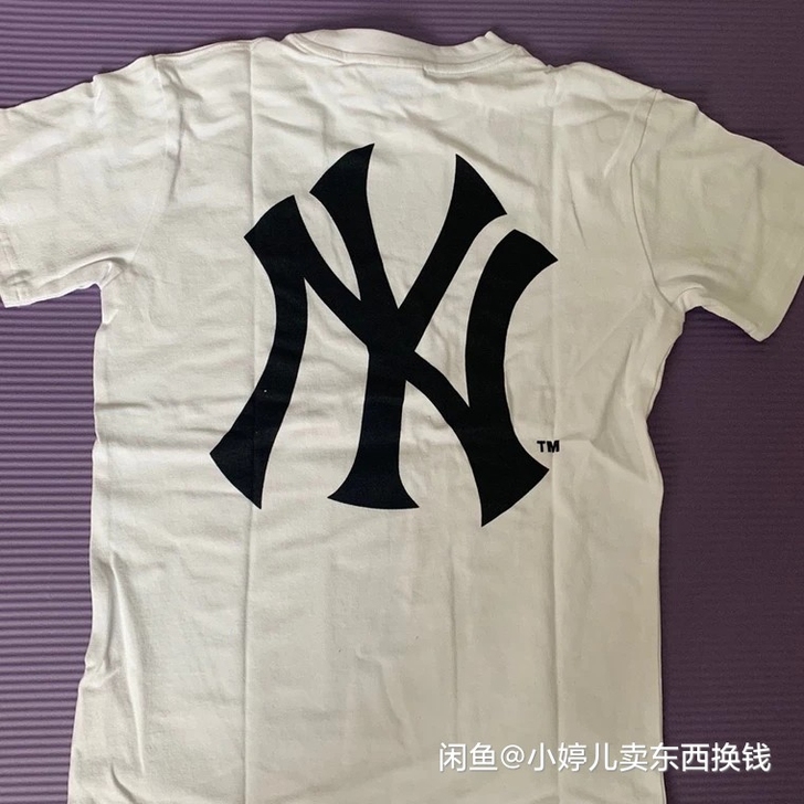 正品mlb短袖yankees圆领T恤经典款...