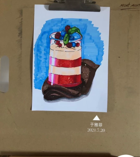 马克笔画 装饰画 手绘成品画尺寸16k 2...