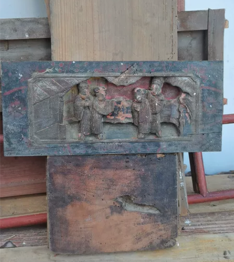 老木雕花板人物一片,民宿,茶馆,装饰,这个...