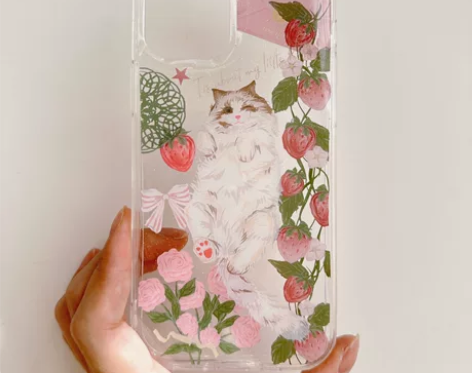 猫的甜食 手帐胶带 滴胶手机壳 少女粉 2...