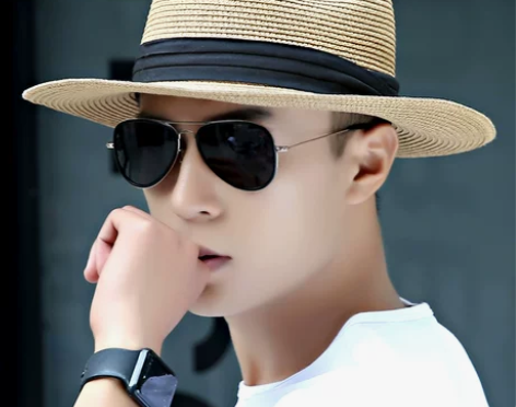 户外牛仔帽子男夏天遮阳帽防晒太阳帽大沿草帽...