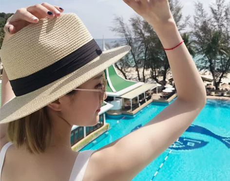 草帽女太阳帽子巴拿马礼帽草编小清新沙滩海边...