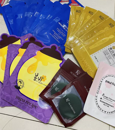 自组面膜盒子:春雨蜂蜜乳糖酸面膜3片，丽得...