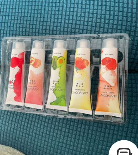 水果花香保湿香氛护手霜(五支装),库存商品...