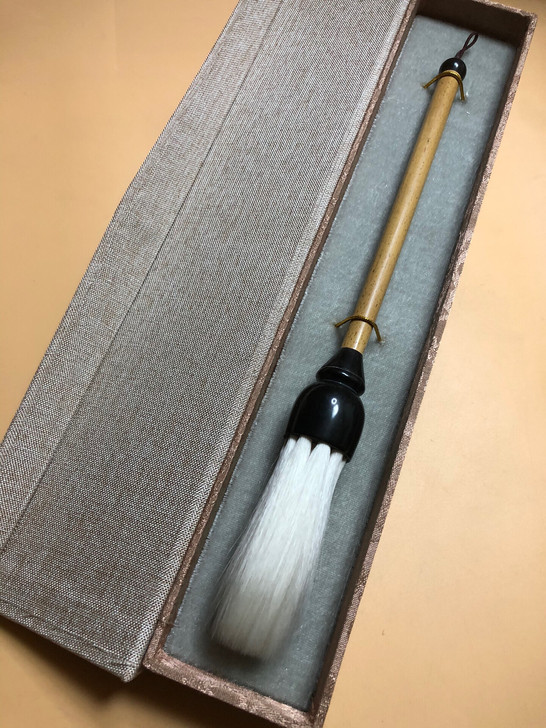 二十年前善琏湖笔莲蓬纯羊斗笔一支，低价起拍！