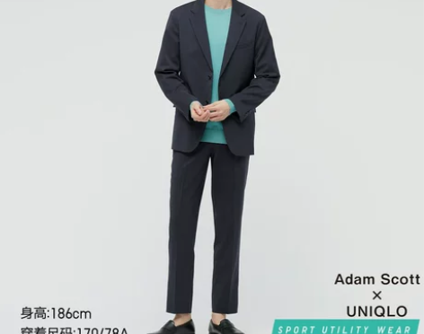 优衣库 男装 易打理快干轻型长裤(修身 内...