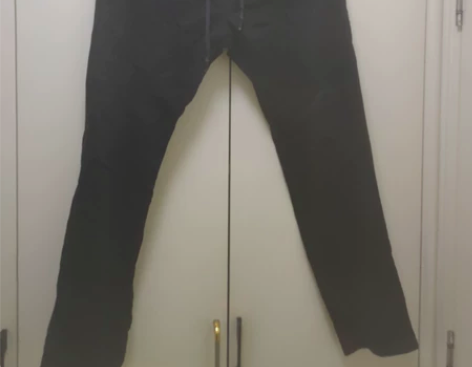 图1美特斯邦威 黑色休闲裤 成色蛮好 很修...