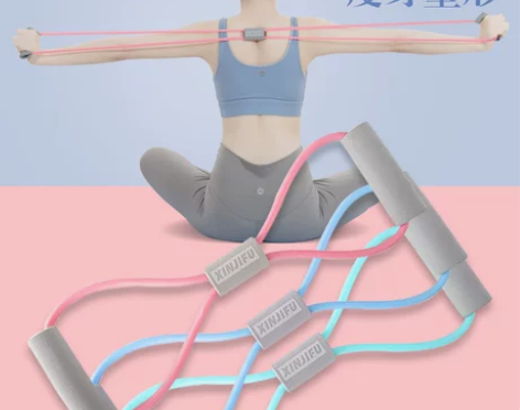 8字拉力器背部训练器弹力绳家用健身女士拉背...