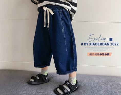 小二班男童裤子薄2022年新款儿童宽松休闲...