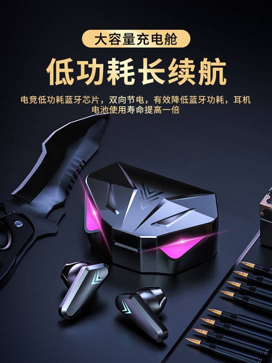 跨境新款X15手游电竞耳机，双耳立体声低延...
