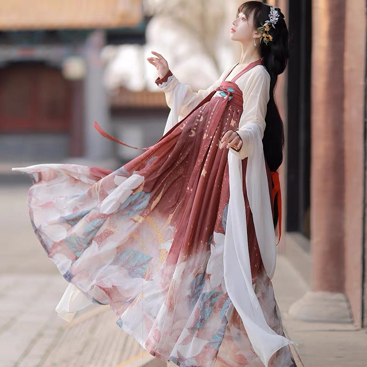 鹤挽云汉服女夏季薄款仙气齐胸襦裙古装