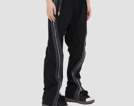 OV原创秋季高街原宿拉链拼接休闲裤男女复古...