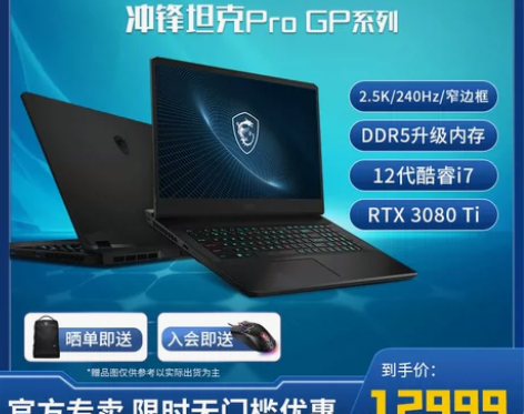 微星游戏本 笔记本游戏本冲锋坦克GP76电...