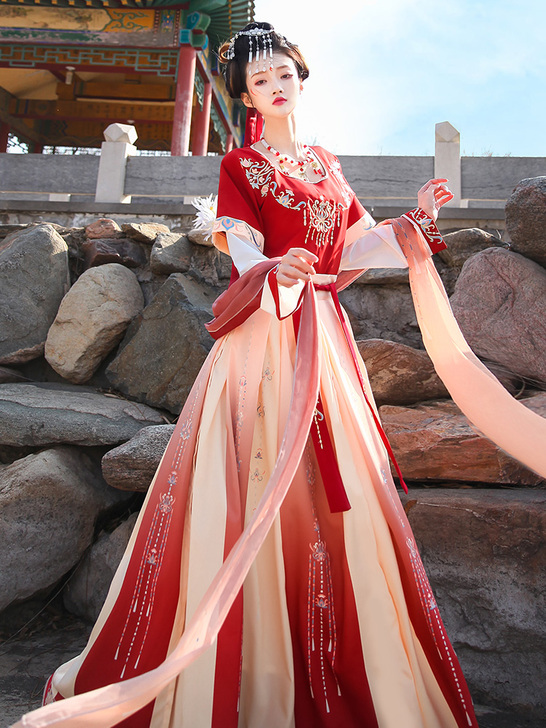 霓裳羽衣白菜汉服女夏季仙气中国风超仙飘逸古...