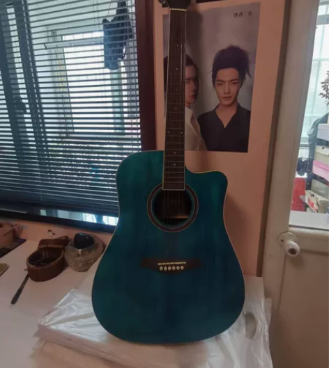 复古色民谣吉他41单板+16种初学配件大礼...