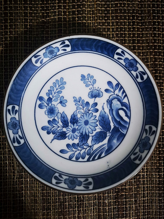 【用钱甩卖】日本回流青花染付盘，清丽淡雅，...