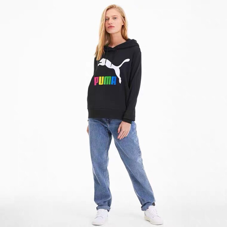 PUMA彪马官方正品 女子春秋印花连帽卫衣...