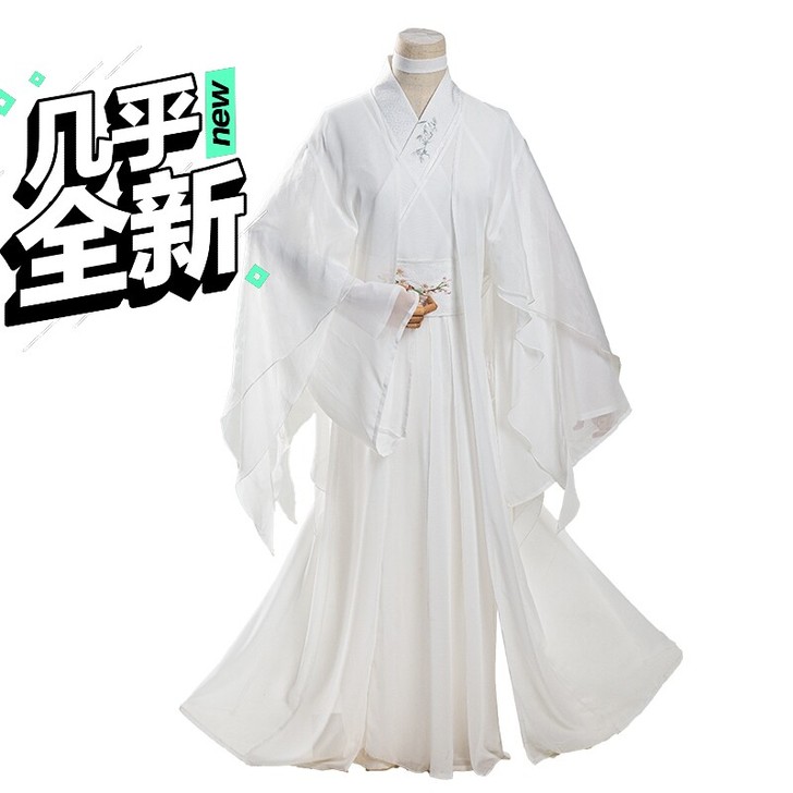 谢怜cos服白衣古装 谢怜斗笠谢怜鞋子套装...