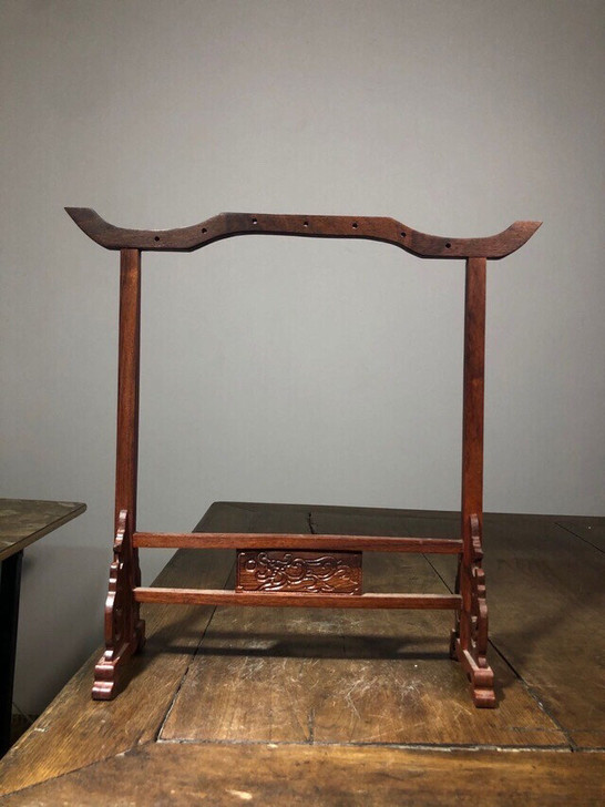 精品12针红木文房毛笔架，做工精细，纹理清...