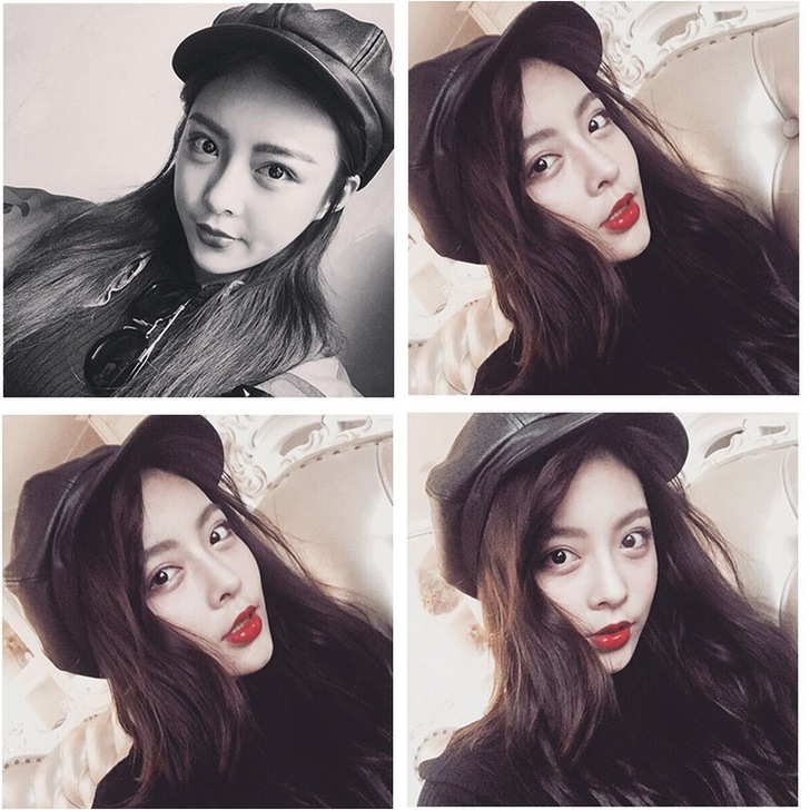 韩版百搭皮质南瓜八角帽子女韩国秋冬天黑色休...