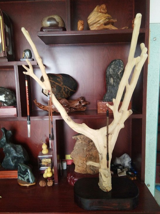 笔架（黄檀）黄檀笔架（75X45x8）公分...