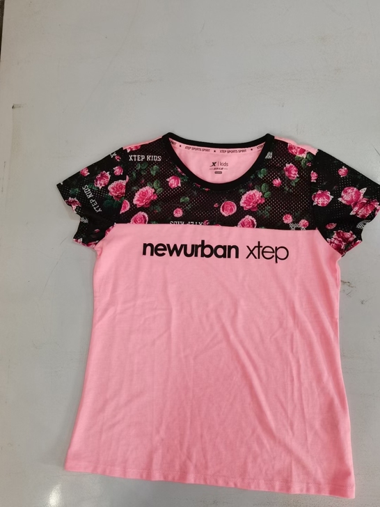 特步儿童 女童 T恤 短袖120 160 ...