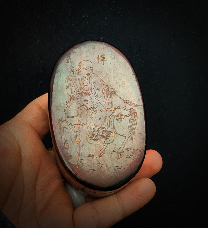 民国##amp；middot；大漆刻印泥盒...