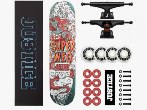 沸点JUSTICE滑板初学者男女生成人公路...