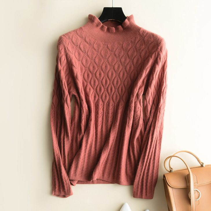 熊皮人 半高领 羊绒衫