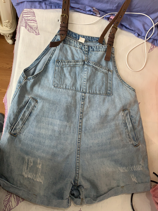 牛仔背带裤 裤长60（不算背带）背带可调节...