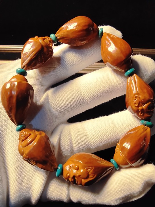 周义清大师紫皮包衣弥勒，自盘两年多，尺寸2...