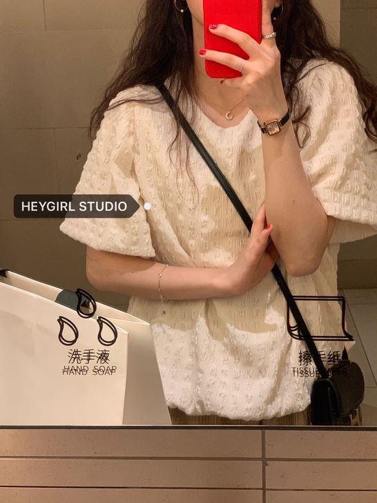 other/其他 蕾丝雪纺衫穿过一次