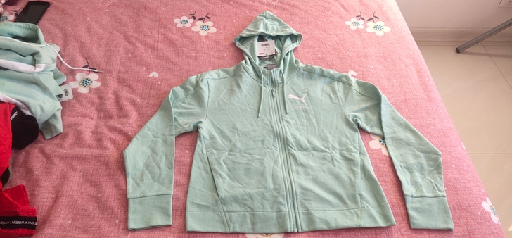 PUMA彪马新款女子运动休闲针织连帽夹克外...