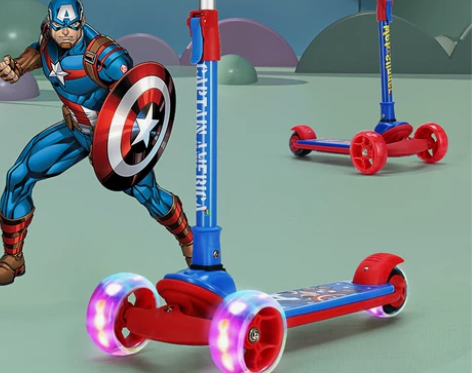 迪士尼儿童滑板车3-6-10岁男女孩可用，...