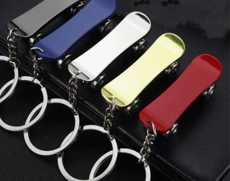 金属滑板钥匙扣创意滑板车钥匙扣 网红小礼品...