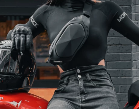 骑士胸包男户外运动斜挎包腰包女多功能休闲防...