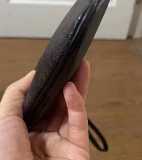 COACH蔻驰奢侈品女士深卡其PVC手拿包...