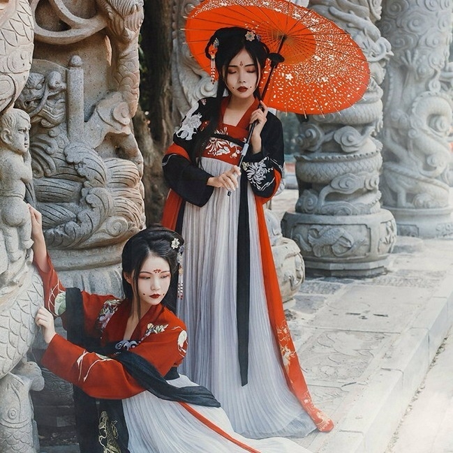 汉尚华莲国泰民安汉服女风调雨顺日常古装汉元...